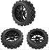 4PCS Replacement Tires for RC 1:10 Car, Racing Off Road Vehicle Rubber Tyre Wheel Rim
