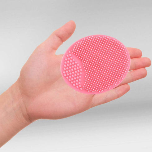 Kincongi Baby Bath Silicone Cradle Cap Brush/Exfoliating and Massaging Brush/Soft Kids Washcloth (Blue + Pink)