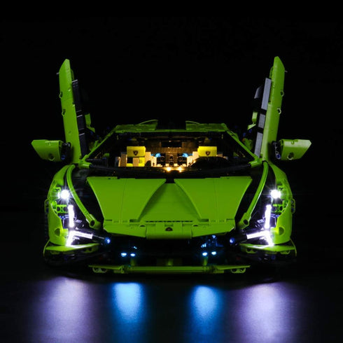 LIGHTAILING Light Set for Technic Lamborghini Sian FKP 37 Building Blocks Model - Led Light Kit Compatible with Lego