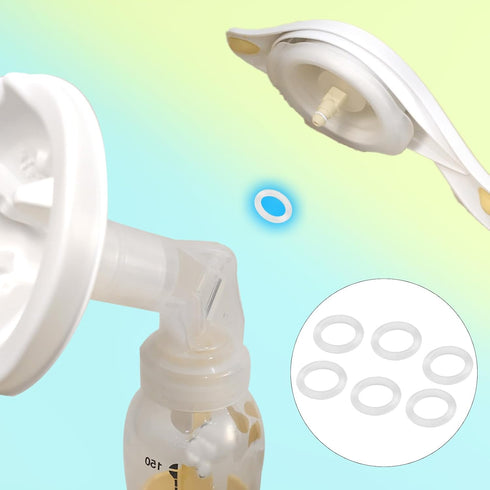 Fukaisu 6pcs O-Rings for Medela Harmony Manual Breast Pump, Rubber Gasket Replacement Parts for Hand Breast Pump Handle