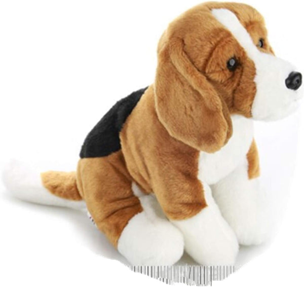 10" Realistic Beagle Stuffed Animal, Plush Dog