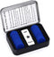Left Right Center Dice Game Set, 3 Dices + 36 Blue Chips (Blue)