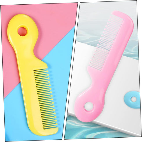 Galepromot 4Pcs Newborn Hair Comb Baby Comb Round Teeth Combs Wide Tooth Hair detangler for Toddler Pocket Hair Comb