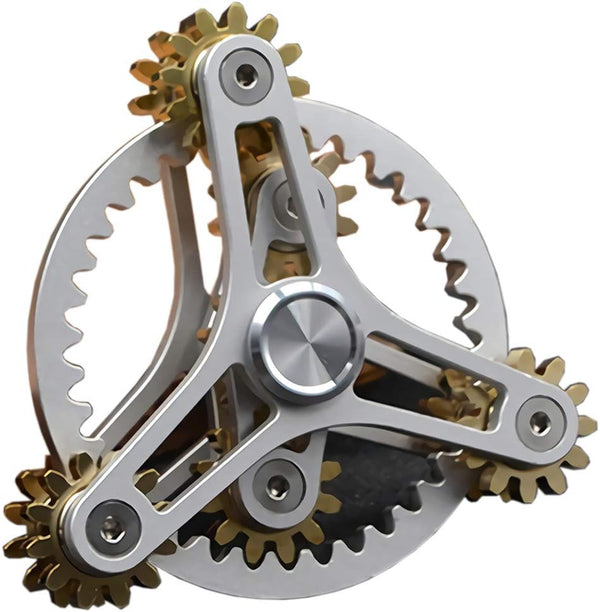 Pure Brass Fidget Spinner Gears Linkage Fidget Gyro Toy Metal DIY Hand