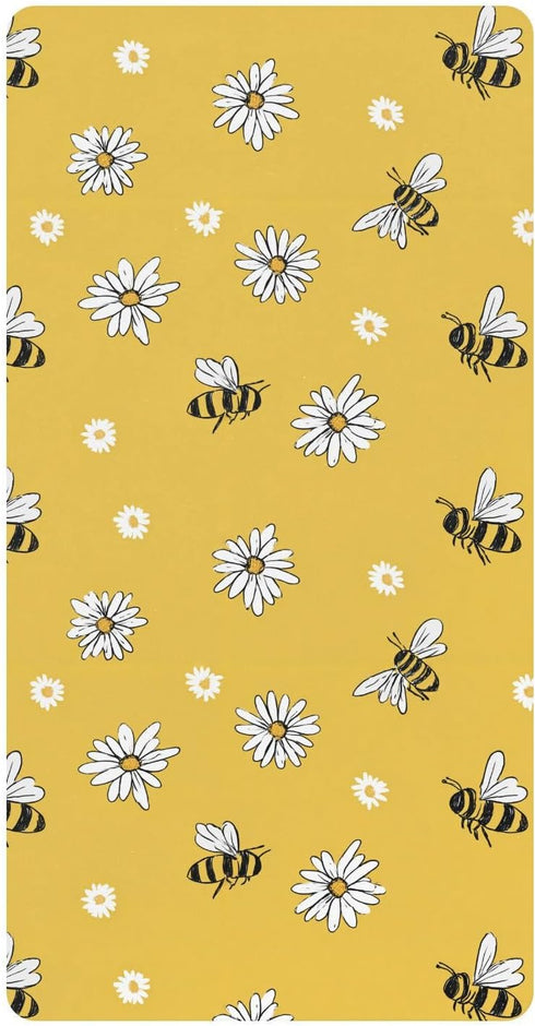 miaozhen Cotton Baby Crib Sheets for Boys Girls Soft Stretchy Sweet Yellow Daisy