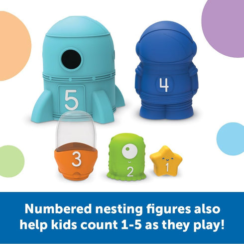 Learning Resources Nesting Space Surprise, Montessori Preschool Toys for Ages 18 Months+, Fine Motor Skills