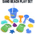 Liberty Imports 13 PCS Beach Sand Toys, Dinosaur Claw Hand Scoop Play Set with Bucket and Molds for Kids