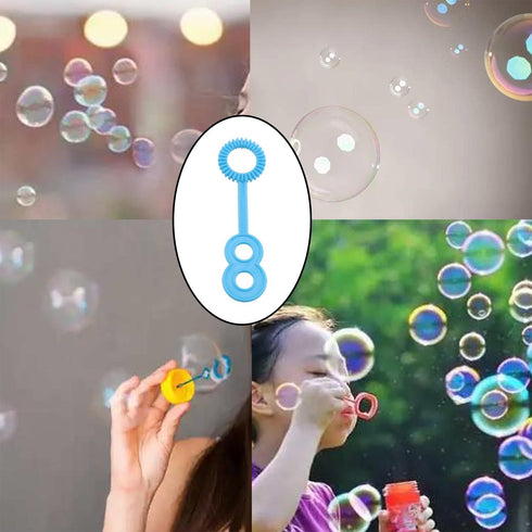E-outstanding 50pcs Plastic Porous Bubble Stick, Bubble Wand for Outdoor Bubble Making, Interactive Toys (Blue)