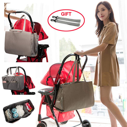 CFUN 3 1 in Universal Infant Travel Tote Bag Folding Sleeping Pad Diaper Shoulder Handbag for Baby Care (Lattice)