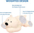 Weighted Stuffed Animals, 19.7in 3.3lbs Cute White Bear Plush Pillow for Adults and Kids