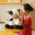 Cute Cattle Plush Toy, Cow Year Stuffed Animals Soft Doll for Kids, Birthday Gift (Black and White, 50cm/19inch)
