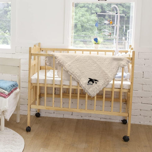 Fastasticdeals Nursery Bedding Baby Blankets for Boys & Girls Orca Whale Sea Animal Cotton