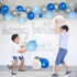 Blue Silver White Latex Balloons, 50pcs 12 inch Metallic Balloons for Birthday Wedding Party Decoration