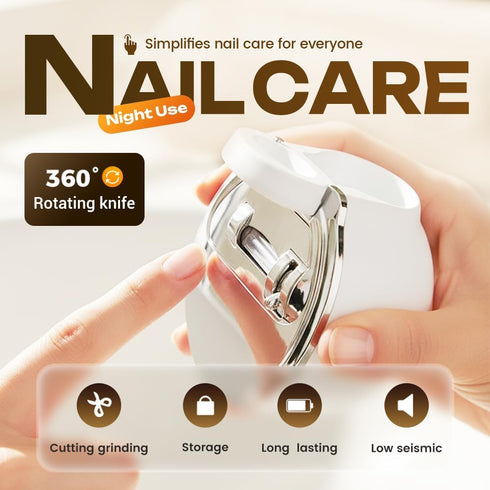 generic 2026 1.2-1.8mm Trimmer Upgraded Automatic Electric Nail Clipper Adjustable Blade Opening for Thick and Thin