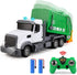 2.4G RC Garbage Truck Toy with Lights, 6 Channel Remote Control Waste Management Truck with 2 Rechargeable Batteries