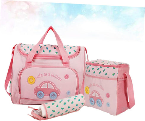 Set MERRYHAPY Diaper Bag Portable Changing Pad Nursing Bag Tote Bottle Holder Large Capacity Car Pattern