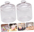 Artibetter 2 Pcs Miniature Jar 1:12 Doll Glass Jars with Lids, Miniature Glass Bottles for Doll House