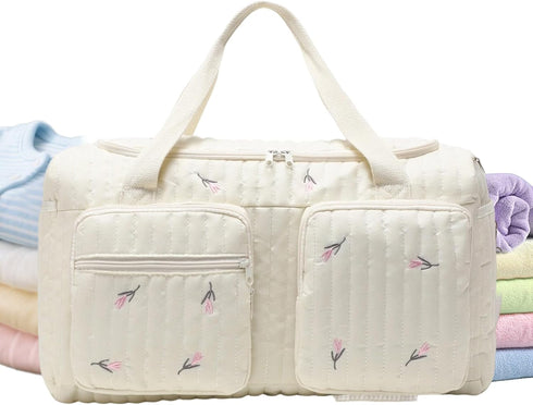 Generic Duffel Bag,Multi-Pocket Adjustable Strap - Travel Diaper Bag Fashion Accessories | for