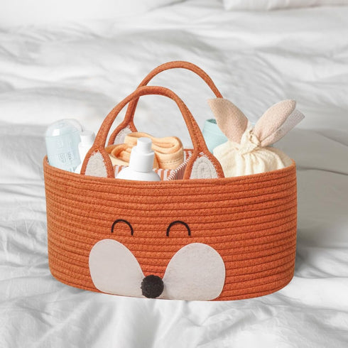 T&T Homewares Diaper Caddy Organizer, Cotton Rope Diaper Caddy Basket, Baby Shower Basket, Nursery Storage Bins