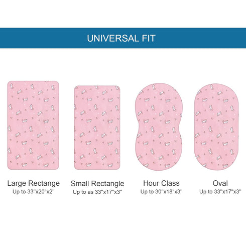 4 Pack Bassinet Sheet for Baby Girls, Bassinet Sheets Universal Fit for Rectangle, Oval, Hourglass Bassinet