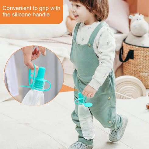 Morlike Baby Water Bottle Cap Silicone Bottles Top Spout Adapter Replacement for Toddlers Kids and Adults, Protects Kids Mouth - No Spill & BPA Free (MIX - 8 PACK)
