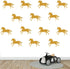 32pcs/Set Metallic Horse Wall Stickers Vinyl Decals for Kids Room, Removable Mural SA525 (Gold)