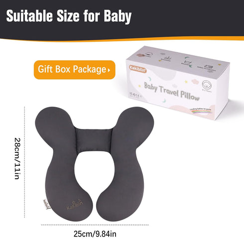KAKIBLIN Baby Travel Pillow, Upgraded Baby Neck Pillow for Car Seat, Head Support Pillow for Car Seat, Stroller