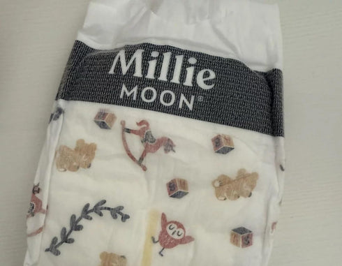 Generic 7 Count 44) 1 Pack Millie Moon Luxury Diapers ~ (Size and ~ ~ White.