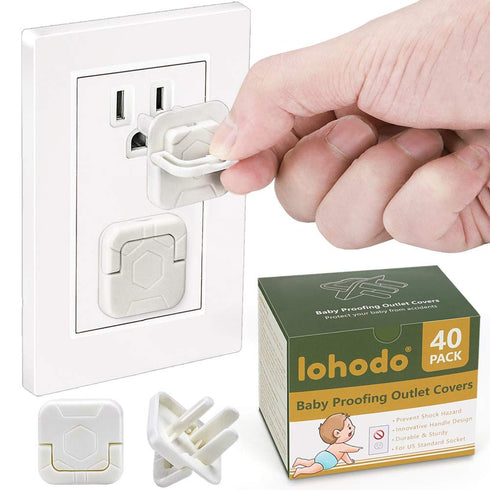 Outlet Covers Baby Proofing Socket Protectors Child Safety Plug Caps for US 3-Prong, 40 Pack