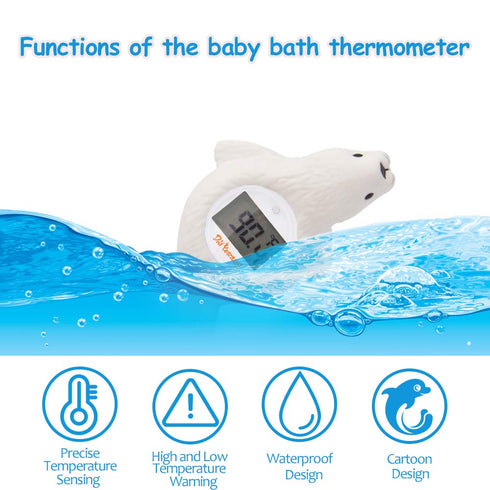 Doli Yearning Upgrade Baby Bath Thermometer Room Temperature| Water Thermometer|Kids' Bathroom Safety Products| Baby Bath(Seal Shape)?/?, LCD by Doli Yearning
