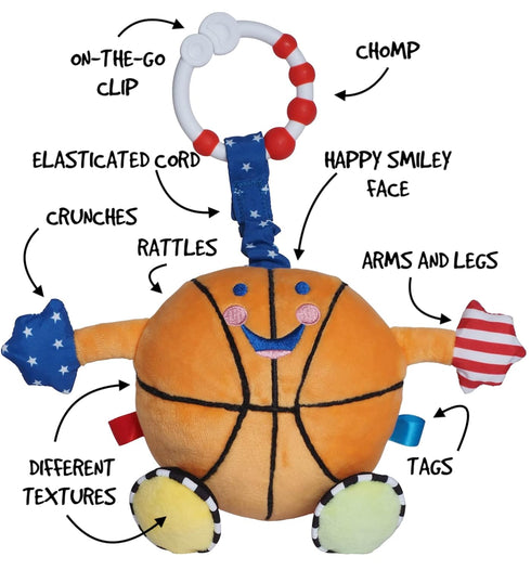 Baby Basketball, Ideal from Birth to 2 Years, Fantastic First Basketball with Added Sensory Features, LITTLE SPORT STAR