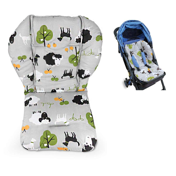 High Chair Cushion, Soft and Comfortable Baby High Chair Pad, Light and Breathable, Grey Background Sheep Pattern