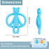 2 Pack 0-6 6-12 Baby Teething Toys for Months, Silicone Baby Bear Teether, Easy to Grip Teether for Babies Infants Boys