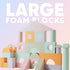 Set 34 3-5 of Jumbo Large Foam Blocks for Toddlers - Stacking Soft Blocks for Kids with Shapes & Colors Learning