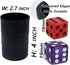 Graduation Gift Dice Stacking Cup Set with 4 Pcs 19mm and 5 Pcs 18mm Standard Dice and Storage Bag