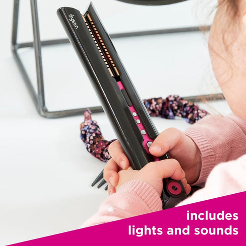 Casdon Dyson Toys - Supersonic & Corrale Deluxe Styling Set - Toy Straightener & Hairdryer with Real Function for