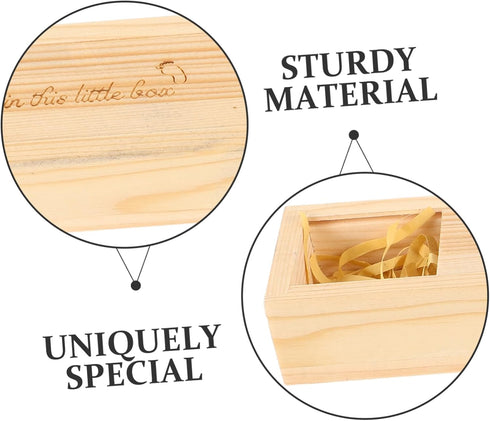 Pregnancy Test Keepsake Box Wooden Storage Case for Announcement First Positive Test Memory Unique for Parents