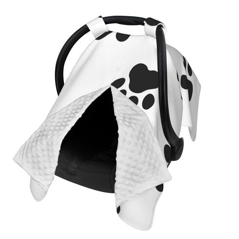 Hcpwzrf Animal Paw Print Baby Car Seat Cover & Nursing Cover - Breathable