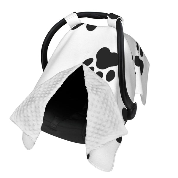 Hcpwzrf Animal Paw Print Baby Car Seat Cover & Nursing Cover - Breathable