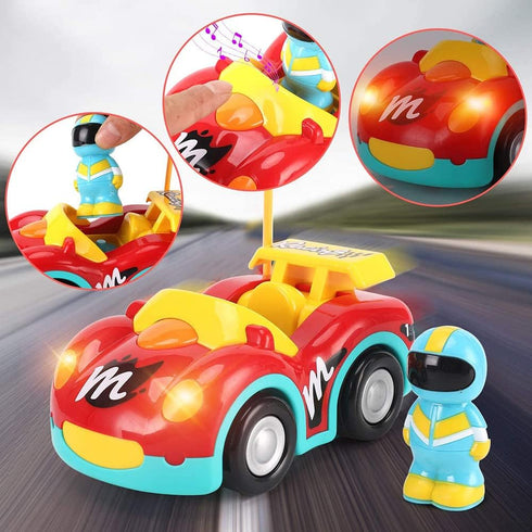 Haktoys Remote Control Cars Set of 2 Vehicles for Toddlers Kids Boys and Girls