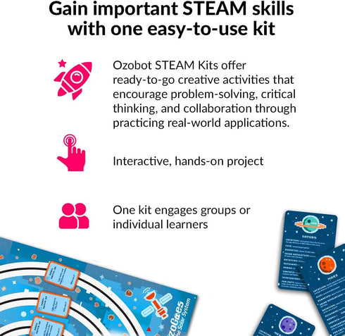 OzoGoes to The Solar System: STEM Kit, Ages 8+, Learn Solar System, Problem-Solving, Easy Assembly