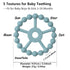3 Pack 0-6 6-12 12-24 Ring Teether Baby Infant Toys, Baby Essentials, Silicone Teething Ring Toys for Babies Months