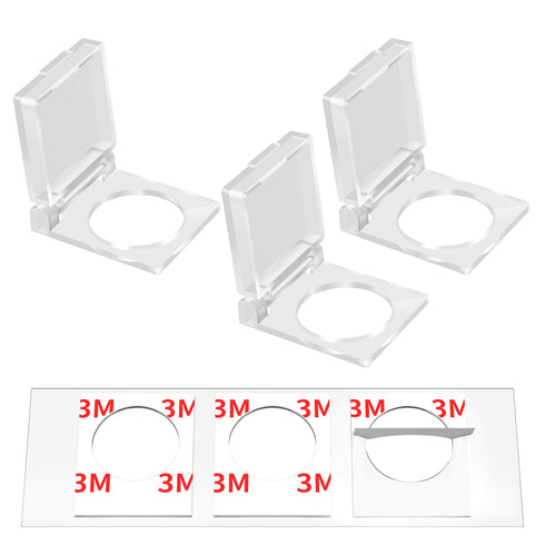 DaierTek 19mm PC Power Push Button Switch Cover Safety Guard Plastic Transparent Cap Protector for 3/4" Mounting Dia. -