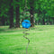 Gazing Ball Spiral Decorative Wind Spinner, 13 Inch with Swivel Hook and 2 Inch Aquamarine Glass Ball for Unique Indoor