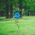 Gazing Ball Spiral Decorative Wind Spinner, 13 Inch with Swivel Hook and 2 Inch Aquamarine Glass Ball for Unique Indoor