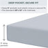 Pobibaby - Single Solid Premium Fitted Baby Crib Sheets for Standard Crib Mattress - Ultra-Soft Cotton Blend, Safe