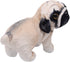 Lifelike 9 Inch Pug Dog Stuffed Animal, Animated Plush Puppy Toy, Super Realistic Gift for Kids