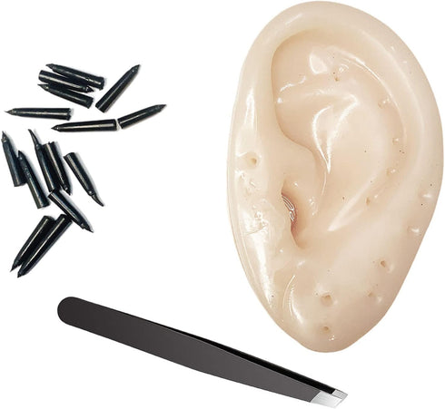 Novelty Ears Shaped Popping Pimples Toy, Decompression Blackhead Remover with Upgraded Tweezers