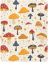 KICPOAY 39 27 Fitted Crib Sheets Red Yellow Mushrooms White Stretchy Portable Playard Sheets for Baby Toddler