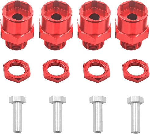 4Pack Vgoohobby Metal Wheel Hex Drive Hub Adapter, 12mm to 17mm Conversion for 1/10 Off-Road RC Cars